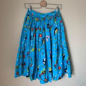 Pinup Girl Clothing Jenny Skirt Snow White Print
